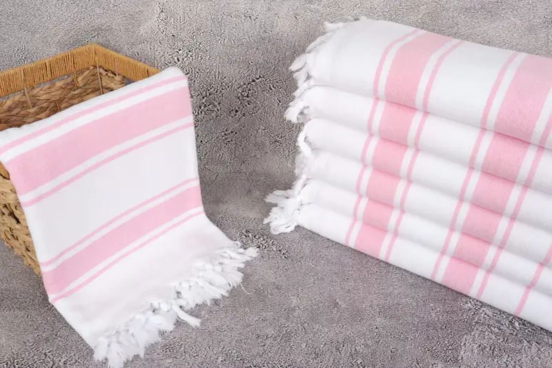 Bachelorette Party Gifts Bridesmaids, Turkish bath towel, Maid Of Honor Gift, Custom Wedding Gift, Yoga Towel, 68x36 Cotton Striped Terry Towel - 3