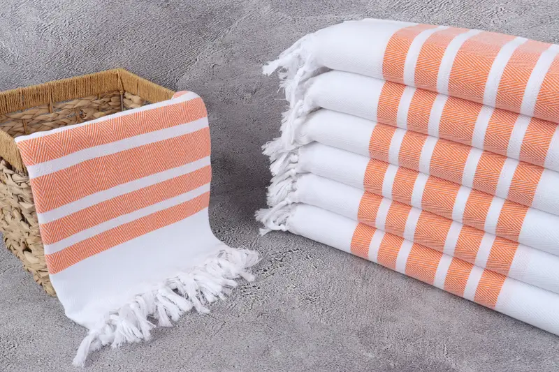 Soft towel, Quick-Dry Beach Towel, Gym Towel, Turkish beach towel with fringe, Monogram Turkish Towel, 70x40 Cotton Herringbone Towel, Memorial Gift - 3