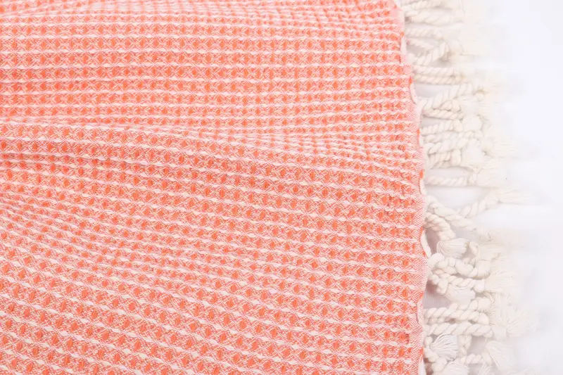 Turkish beach towel, 68x36 Cotton Waffle Towel, Peshtemal Towel, Cotton towel, Spa Towel, Boyfriend Christmas Gift, Bachelorette Towel, Yoga Towel - 8