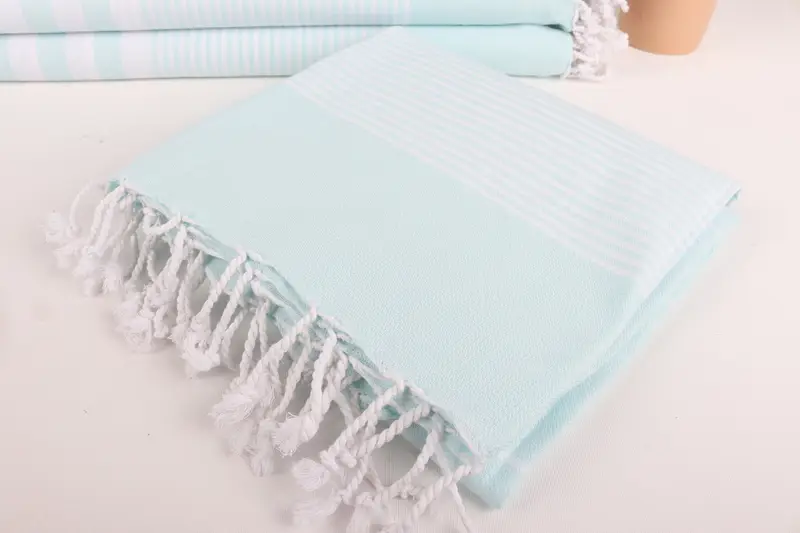 Beach towel, Turkish Towel Set, 70x40 Cotton Striped Towel, Soft towel, First Wedding Anniversary Gift, Valentines Gift, Monogram Turkish Towel - 5