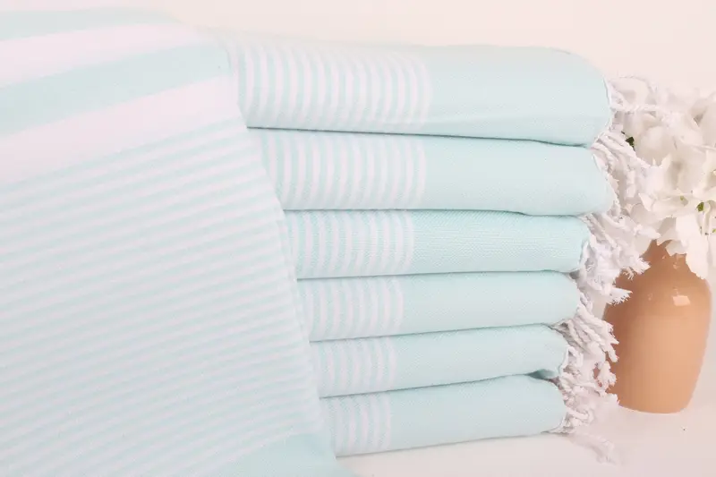 Beach towel, Turkish Towel Set, 70x40 Cotton Striped Towel, Soft towel, First Wedding Anniversary Gift, Valentines Gift, Monogram Turkish Towel - 1