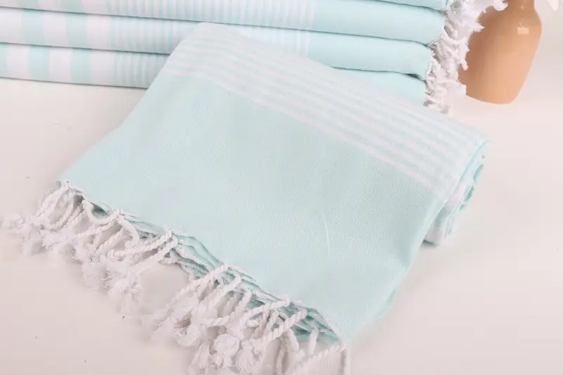Beach towel, Turkish Towel Set, 70x40 Cotton Striped Towel, Soft towel, First Wedding Anniversary Gift, Valentines Gift, Monogram Turkish Towel - 4