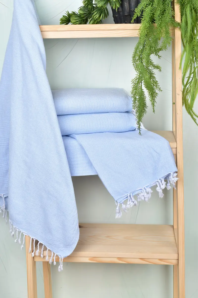 Turkish Towel Set, Yoga Towel, 68x40 Cotton Polka Dot Towel, Absorbent towel, Thin towel, Personalized Wedding Gift For Couple, Peshtemal Towel - 6