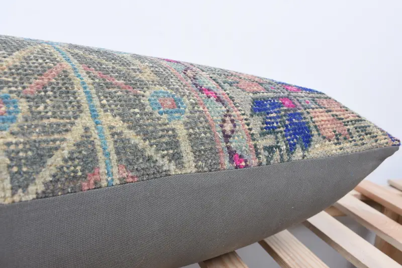 Living Room Throw Pillow, Turkish Pillow, Turkish Kilim Pillow, Turkish Bench Pillow, Cushion Case, 16x48 Green Cushion, Pillow for Couch - 7