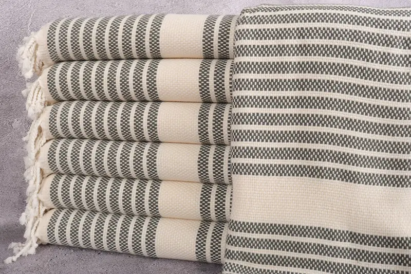 Custom Turkish Towel, Beach towel, Spa Towel, 70x40 Cotton Striped Towel, Sand-resistant towel, Personalized Gift For Him, Turkish beach towel - 1