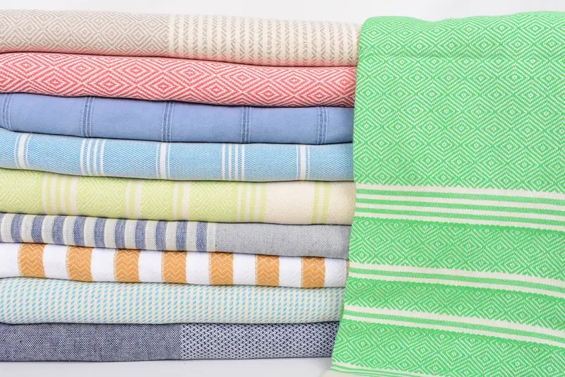 Bridal Gifts, Peshtemal Towel, 70x40 Cotton Set of 10 Towel, Quick-dry peshtemal, Monogram Beach Towel, Authentic Turkish hammam peshtemal - 2