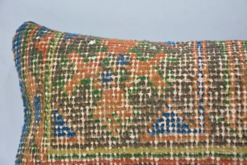 Ethnic Pillow Cover Cushion Cover, Turkish Kilim Pillow, Pillow Cover, Bright Pillow Case, Kilim Pillow, 8x16 Red Cushion Case, Antique Pillows - 2