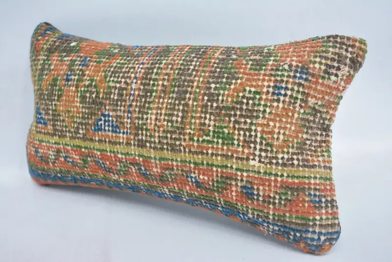 Ethnic Pillow Cover Cushion Cover, Turkish Kilim Pillow, Pillow Cover, Bright Pillow Case, Kilim Pillow, 8x16 Red Cushion Case, Antique Pillows - 4