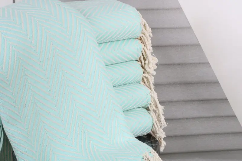 Bachelorette Party Favor Mint Chevron Travel Towel, 40x69 Inches