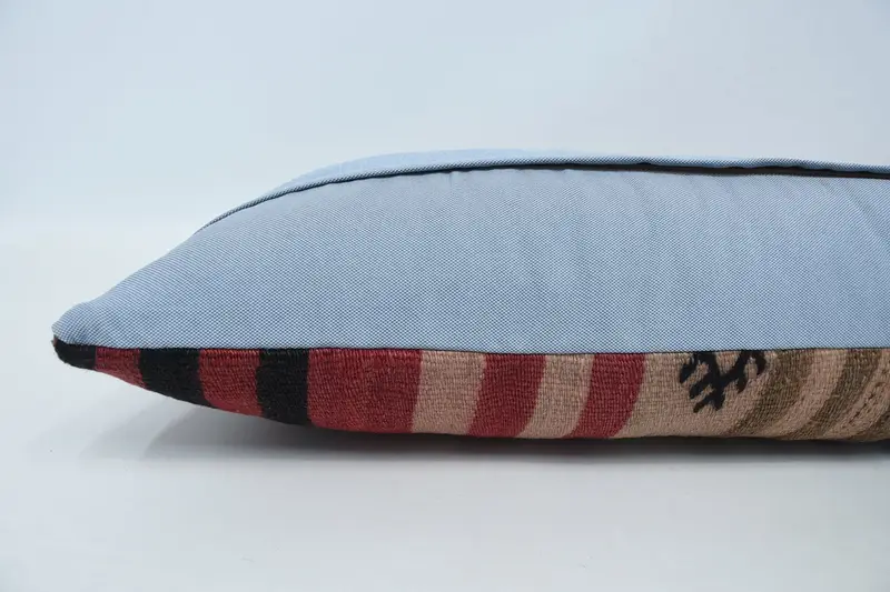 Pillow Sham, Throw Kilim Pillow, Anatolian Pillow, Home Decor Pillow, Traditional Cushion Case, 12x48 Brown Cushion, Kilim Pillow - 6
