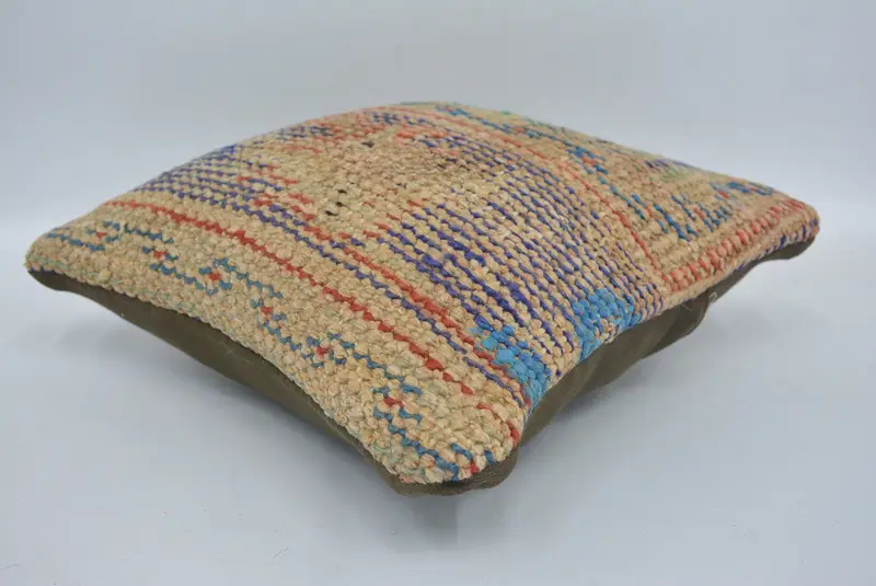 Pillow Sham, Comfy Throw Pillow Sham, 12x12 Blue Pillow Cover, Vintage Kilim Throw Pillow, Yoga Pillow Sham, Turkish Pillow, Pillow for Sofa - 6