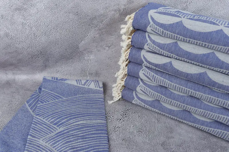 68x40 Cotton Striped Design Towel, Home Decor Gifts, Personalized Gift For Her, Peshtemal Towel, Monogrammed Beach Towel, Lightweight towel - 3