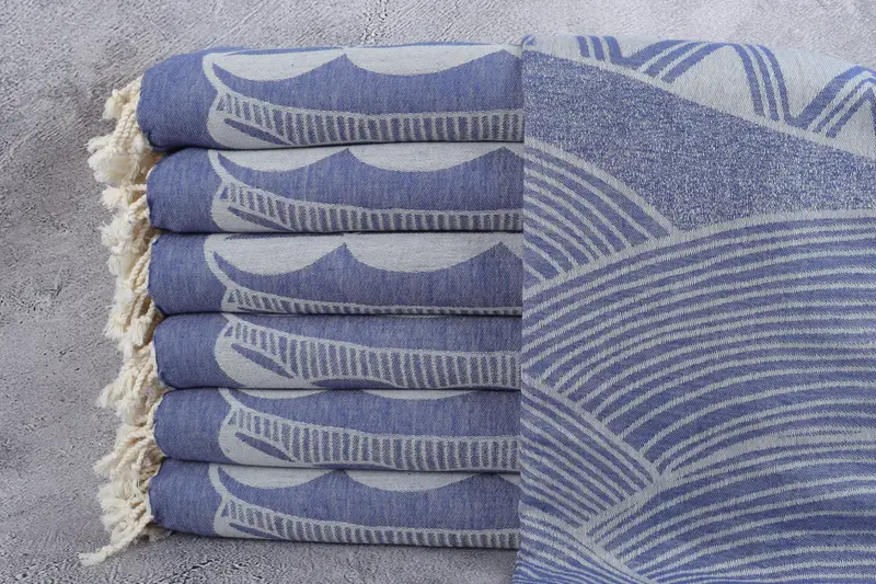 68x40 Cotton Striped Design Towel, Home Decor Gifts, Personalized Gift For Her, Peshtemal Towel, Monogrammed Beach Towel, Lightweight towel - 2