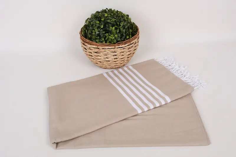 Scarf Towel, Peshtemal, Soft towel, Embroidered Beach Towel, Bridesmaid Towel, Personalized Towel, 70x40 Cotton Striped Towel, Cotton towel - 4