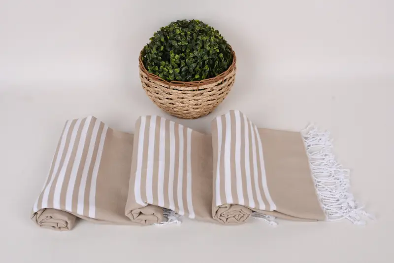 Scarf Towel, Peshtemal, Soft towel, Embroidered Beach Towel, Bridesmaid Towel, Personalized Towel, 70x40 Cotton Striped Towel, Cotton towel - 8