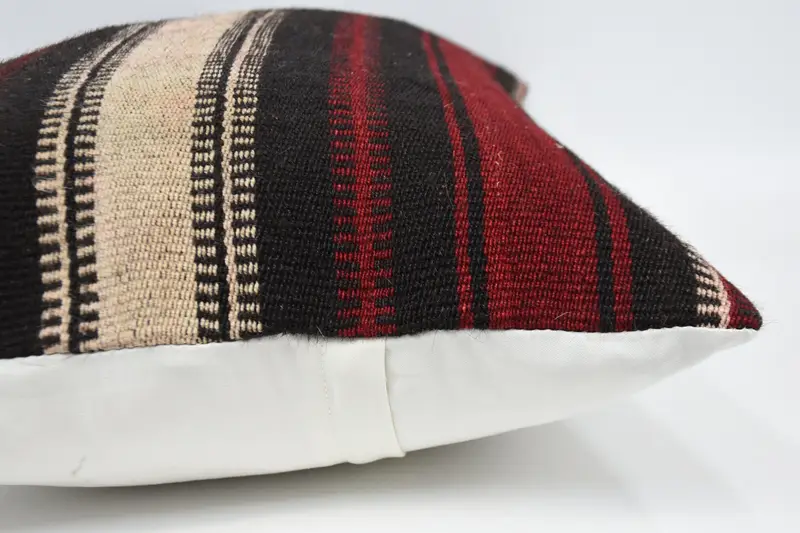 Turkish Kilim Pillow, Pillow Case, Kilim Pillow Cover, Handwoven Pillow Cover Pillow Case, Pastel Cushion Cover, Home Decor Pillow, 20x28 Red Pillow - 5