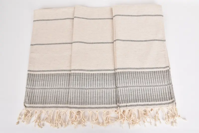 40x20 Keten Çizgili Havlu, Noel Hediyesi, Kişiselleştirilmiş Hediye, Düğün Hediyesi Mutfak Havlu, Monogramlı El Havlusu, Kişiselleştirilmiş Mutfak Havlusu - 7