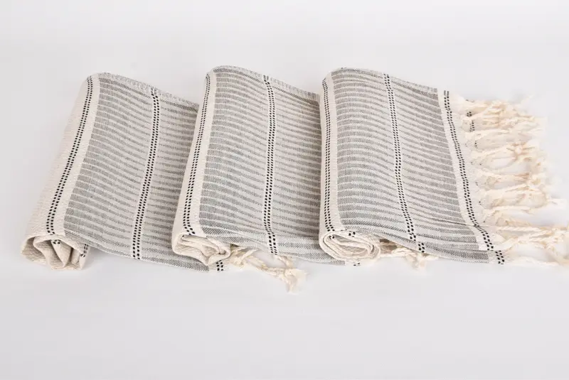 40x20 Keten Çizgili Havlu, Noel Hediyesi, Kişiselleştirilmiş Hediye, Düğün Hediyesi Mutfak Havlu, Monogramlı El Havlusu, Kişiselleştirilmiş Mutfak Havlusu - 8