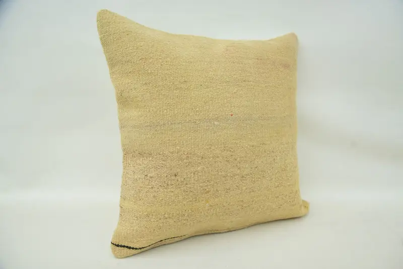Pillow for Sofa, Pillow Sham, Traditional Pillow Case, Turkish Pillow, Ethnic Pillow Case, Sustainable Cushion, 16x16 Beige Pillow, Vintage Pillow - 2
