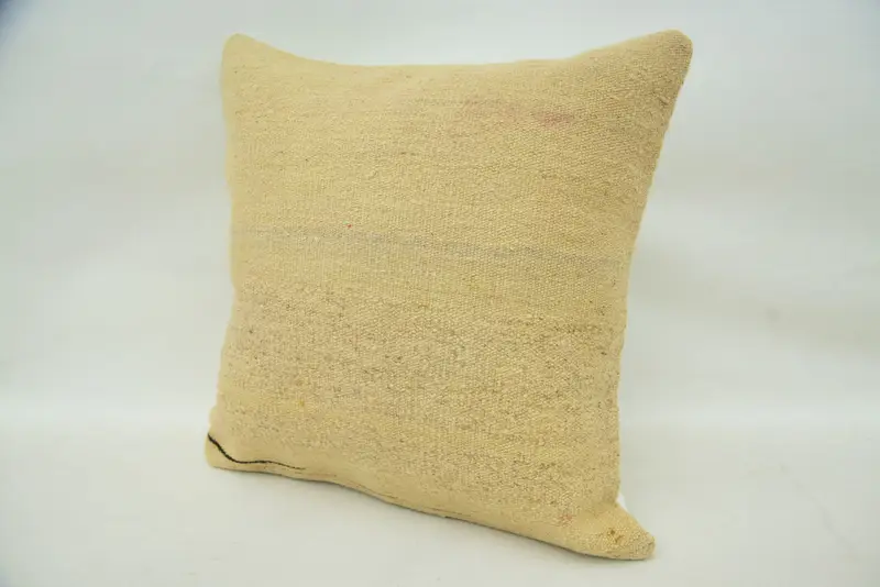 Pillow for Sofa, Pillow Sham, Traditional Pillow Case, Turkish Pillow, Ethnic Pillow Case, Sustainable Cushion, 16x16 Beige Pillow, Vintage Pillow - 3