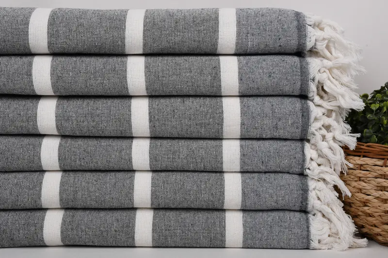 Personalized Home Gift Wedding, Bridesmaid Favors, Decorative Towel, Lightweight towel, 64x40 Cotton Striped Towel, Wedding Gift, Hammam towel - 2