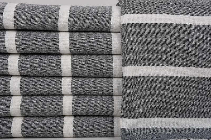 Personalized Home Gift Wedding, Bridesmaid Favors, Decorative Towel, Lightweight towel, 64x40 Cotton Striped Towel, Wedding Gift, Hammam towel - 1