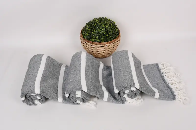 Personalized Home Gift Wedding, Bridesmaid Favors, Decorative Towel, Lightweight towel, 64x40 Cotton Striped Towel, Wedding Gift, Hammam towel - 8