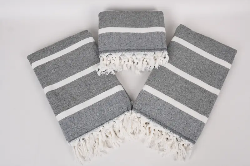 Personalized Home Gift Wedding, Bridesmaid Favors, Decorative Towel, Lightweight towel, 64x40 Cotton Striped Towel, Wedding Gift, Hammam towel - 6
