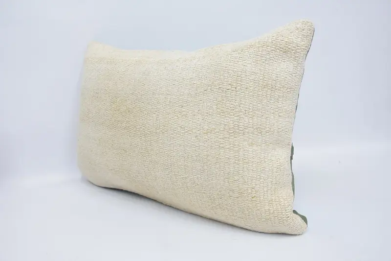 16x24 White Cushion Case, Vintage Kilim Pillow, Accent Throw Pillow, Pillow for Couch, Vintage Pillow, Cushion Case, Bolster Throw Pillow Cover - 4