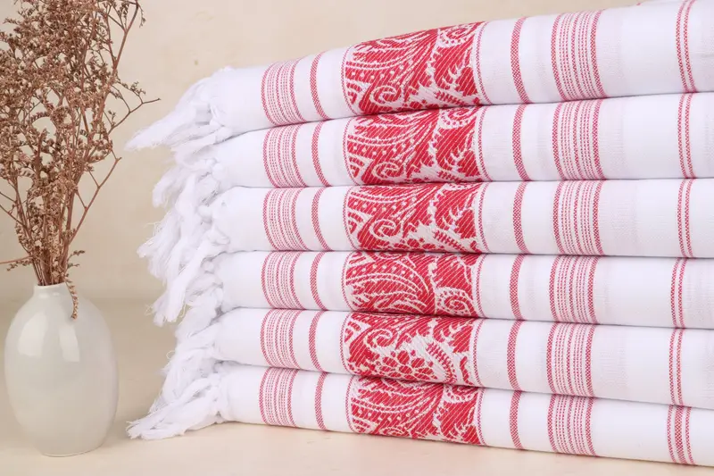 Red Cotton Towel Personalized Bridesmaid Gift Scorpion Design, 40x67 Inches