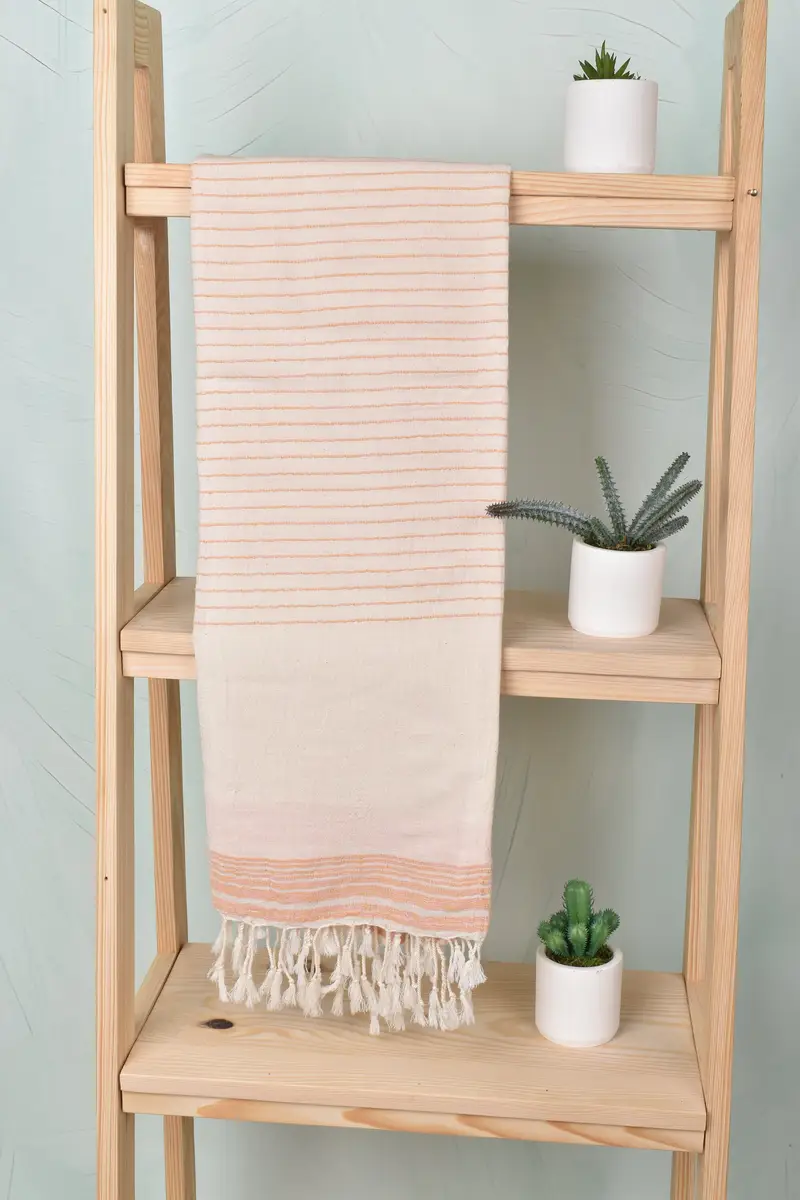 Personalized Towel, Wedding Gifts Towel, Organic Beach Towel, Customized Towels, Organic Towel, Custom Beach Towel, 68x36 Cotton Striped Towel - 8