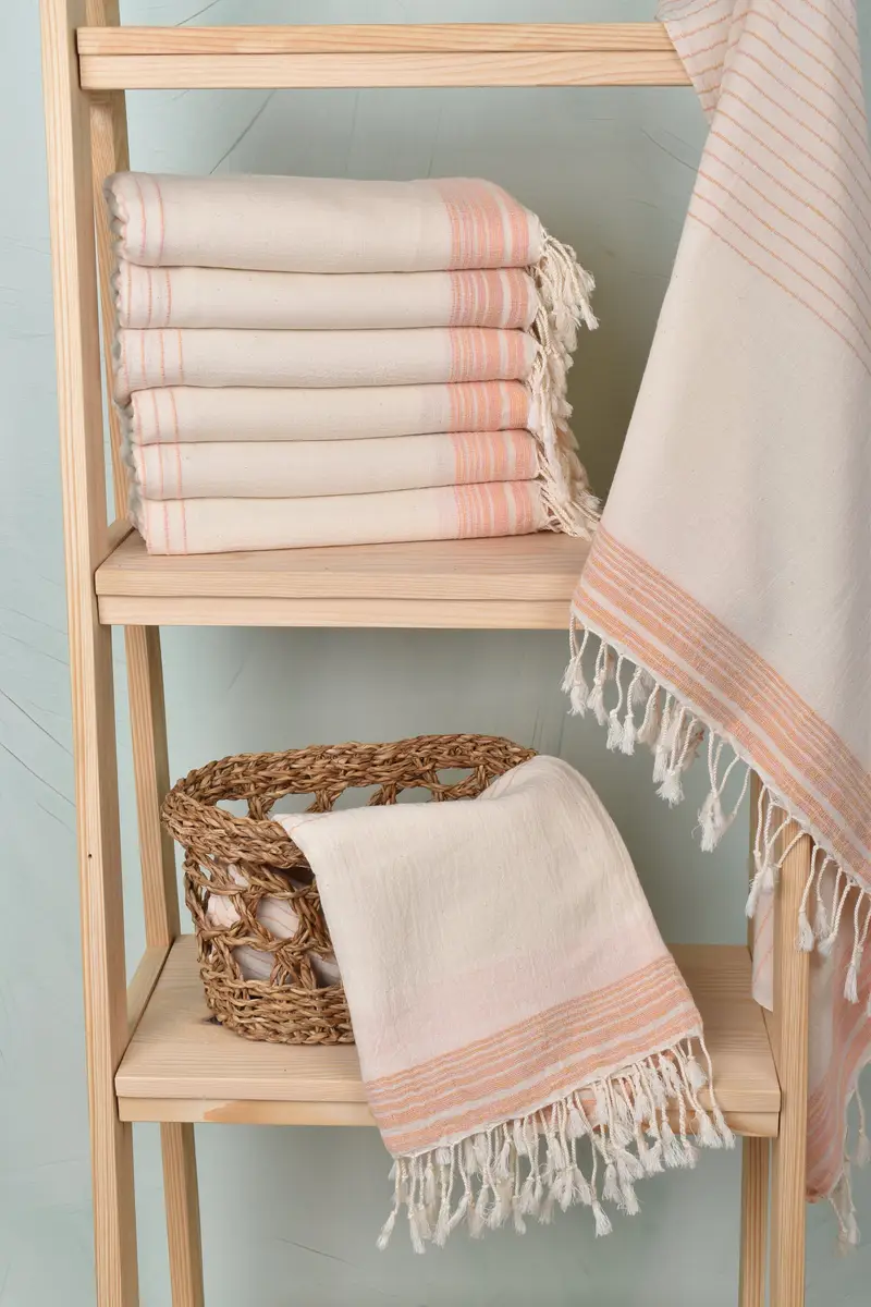 Personalized Towel, Wedding Gifts Towel, Organic Beach Towel, Customized Towels, Organic Towel, Custom Beach Towel, 68x36 Cotton Striped Towel - 3