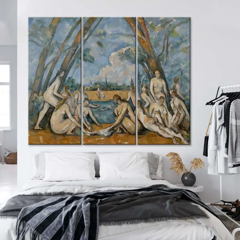 The Large Bathers by Paul Cezanne, Printable Wall Art, Women Bathing, Fine Art Print, Bath Lake Landscape, Cezanne Painting, Large Wall Art, - 2