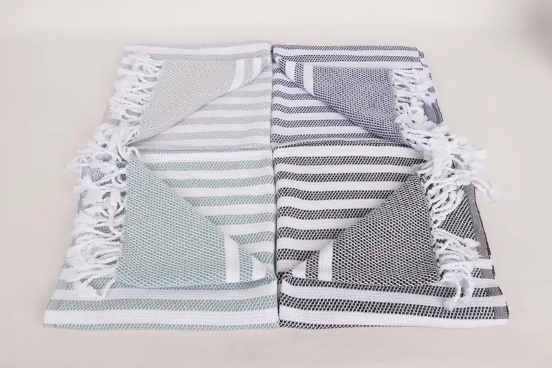 Travel Towel, Monogrammed Hand Towel, 44x24 Cotton Striped Towel, Custom Wedding Gifts, Wedding Gifts Towel, Monogram Kitchen Towel, Wedding Favors - 4