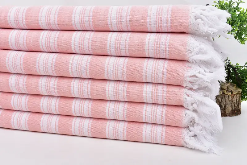 Organic towel, Bachelorette Party Favor, Beach Theme Bachelorette Party Gifts, Personalized Towel, Home Decor Gifts, 70x40 Cotton Striped Towel - 3