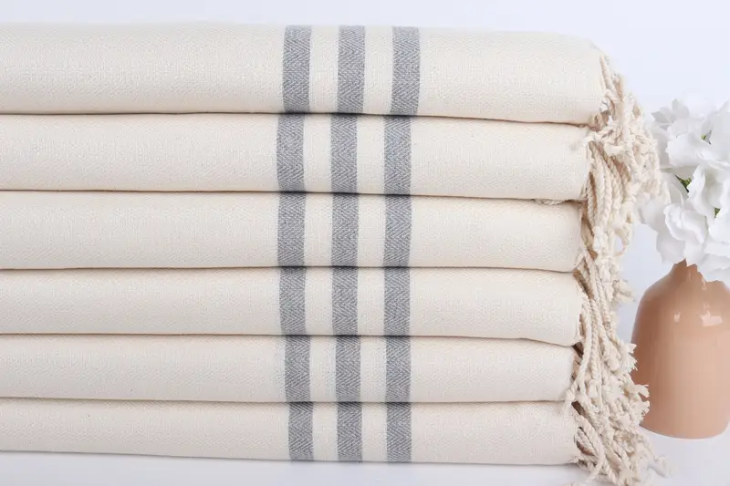 Thin towel, Wedding Gift For Bride, Turkish Bath Towel USA, Quick-dry towel, Yoga Towel, Gift For Her, 70x40 Cotton Striped Towel, Turkish Towel Set - 3