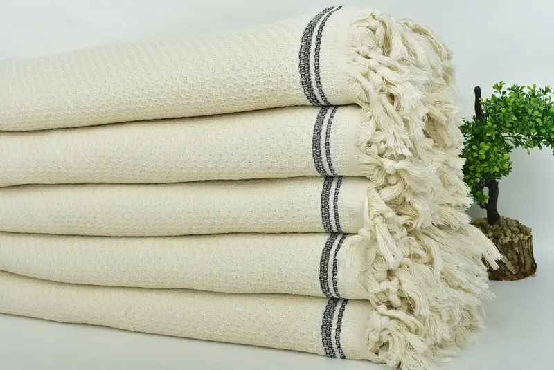 Personalized Blanket, 94x92 Cotton Striped Towel, Bachelorette Gifts, Maid Of Honor Gift, Christmas Tablecloth, Tablecloth, Girl Trip Party Favor - 3