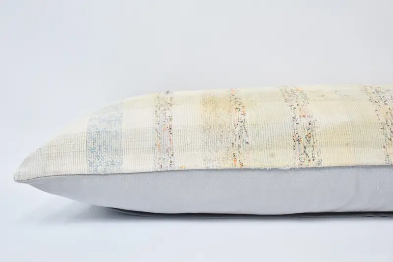 Cushion, Turkish Pillow, Couch Pillow Cover, Handmade Kilim Cushion, Home Decor Pillow, Colorful Cushion Cover, 16x48 Beige Cushion Cover - 5