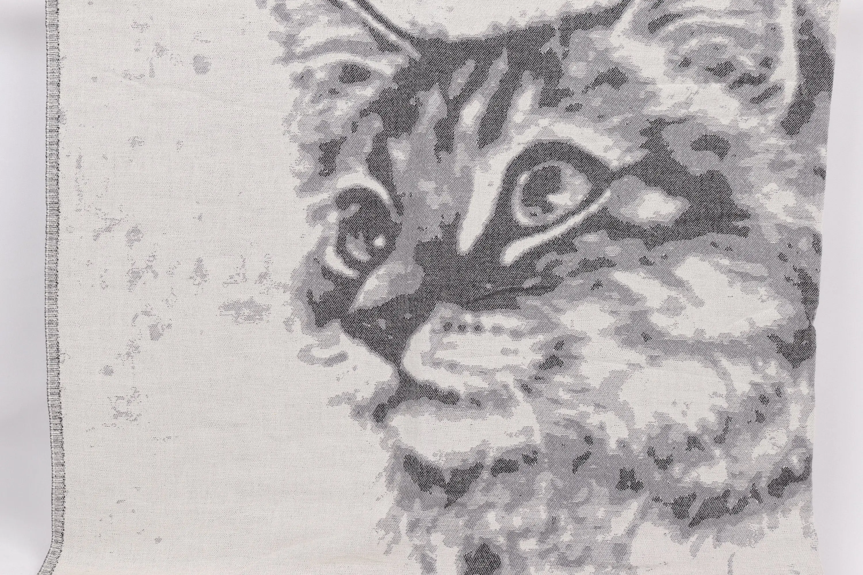 Cat Design Throw Black Cotton Blanket Gothic Paisley, 63x87 Inches - 1
