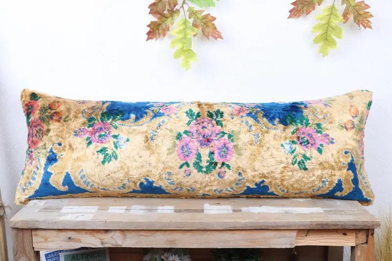 Interior Designer Pillow, Vintage Kilim Pillow Pillow, Turkish Kilim Pillow, Cushion, 12x36 Beige Pillow Case, Boho Pillow Sham Cover - 2