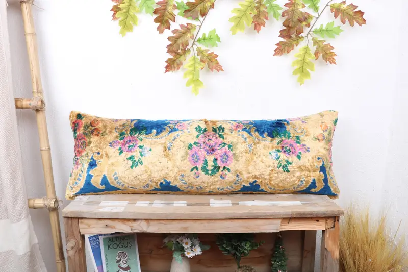 Interior Designer Pillow, Vintage Kilim Pillow Pillow, Turkish Kilim Pillow, Cushion, 12x36 Beige Pillow Case, Boho Pillow Sham Cover - 1