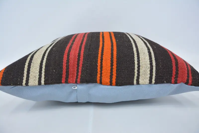 Pillow, Vintage Kilim Throw Pillow, Art Deco Cushion, Vintage Pillow, Turkish Pillow, Comfy Throw Cushion Cover, 22x22 Brown Pillow Cover - 5