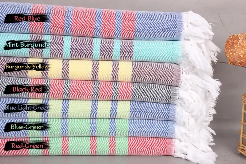 Personalized Gift For Her, 64x40 Cotton Chevron Towel, Sand-resistant towel, Quick-dry peshtemal, Beach Size Towel, Bridesmaid Gift Towel - 1