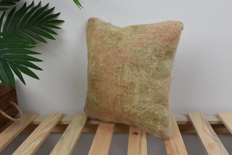 Aztec Pillow Case, Kilim Pillow, Handmade Kilim Cushion, Anatolian Cushion Case, Cushion, Gift Pillow, 12x12 Brown Cushion Cover - 5