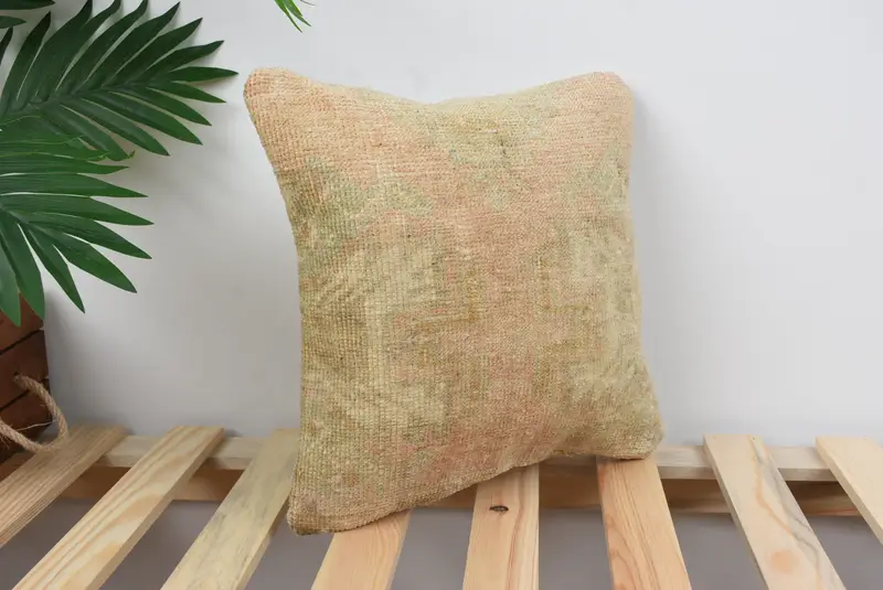 Aztec Pillow Case, Kilim Pillow, Handmade Kilim Cushion, Anatolian Cushion Case, Cushion, Gift Pillow, 12x12 Brown Cushion Cover - 4