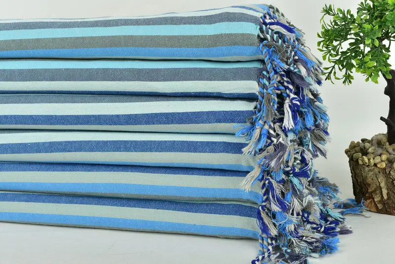 Gift For Mom, Personalized Turkish Towel, Wedding Favors, Organic cotton peshtemal for spa and beach, 70x36 Cotton Striped Towel, Custom Beach Towel - 3
