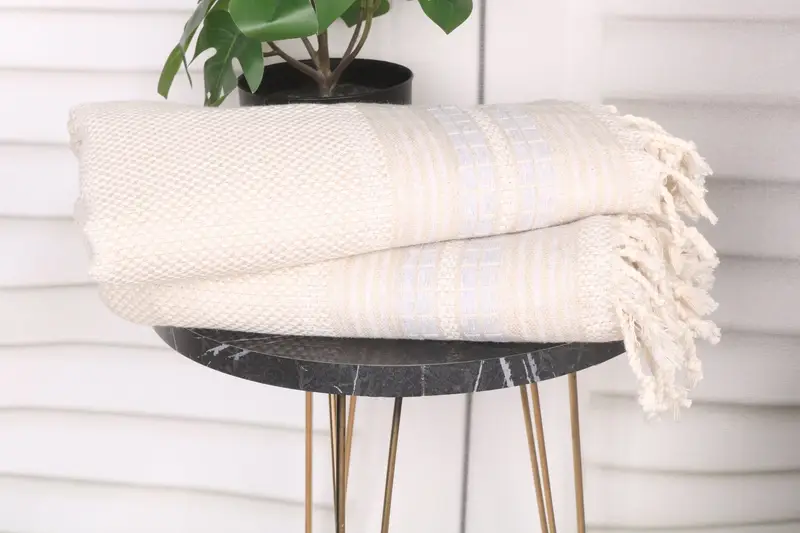 Christmas Favors, Best Friend Gift, Peshtemal beach towel with unique design, Hammam towel, 68x40 Linen Striped Towel, Personalized Bridesmaid Gift - 3