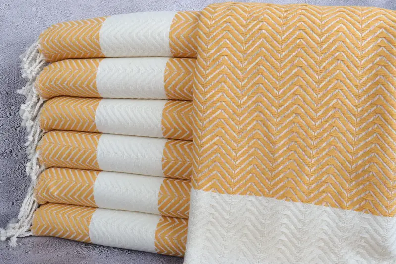 Gift For Mom, Bachelorette Favors Beach, Personalized Towel, Luxury towel, Housewarming Gift, Decorative Towel, 70x40 Cotton Zig zag Towel - 1