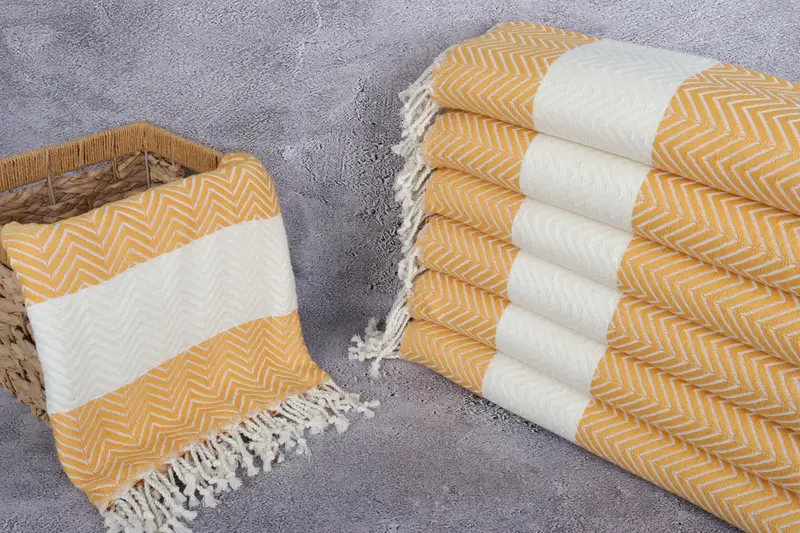 Gift For Mom, Bachelorette Favors Beach, Personalized Towel, Luxury towel, Housewarming Gift, Decorative Towel, 70x40 Cotton Zig zag Towel - 3