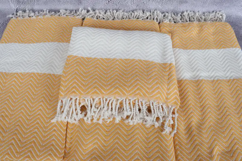 Gift For Mom, Bachelorette Favors Beach, Personalized Towel, Luxury towel, Housewarming Gift, Decorative Towel, 70x40 Cotton Zig zag Towel - 4